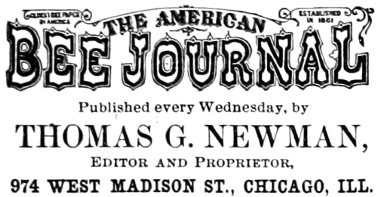The American Bee Journal. Vol. XVII. No. 14. April 6, 1881